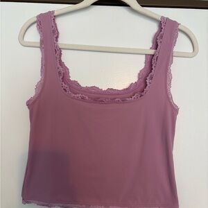 Lace Trim Pink Camisole